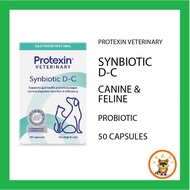 Protexin Veterinary Synbiotic D-C for Canine Anjing Dog & Feline Kucing Cat 50 Capsules