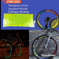 Bicycle Wheel Reflective Sticker/8 Strip Bicycle Wheel Sticker - A-0001