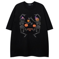 Cotton Men T Shirt Short Sleeve Trendy Tees Baggy Size Hip Hop All Saints' Day Tshirt Halloween T-sh
