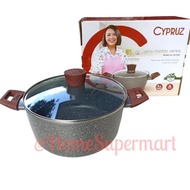 π₯ BEST SELLER CYPRUZ PANCI MARBLE ANTI LENGKET PANCI WAJAN KERAMIK DENGAN TUTUP KACA