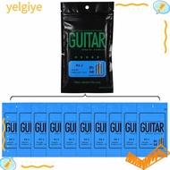 YELGIYE 10PCS Electric Guitar String, Silver RX-2 Model Single String Replacement, Durable Carbon St