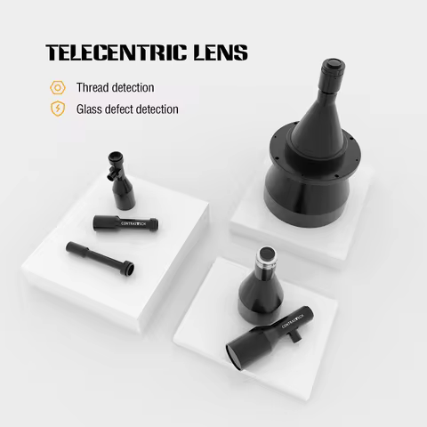 Distortionless WD 40mm 0.5X 1/2" C-mount Machine Vision Telecentric Lens for PCB Inspection Contrast