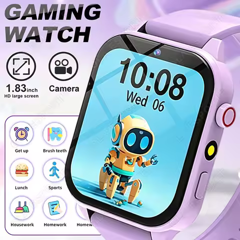 Kids Digital Smart Watch 18 Puzzle Games Camera Waterproof LED Flashlight For Birthday Holiday Gift 