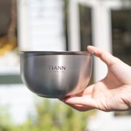 【不燙手】純鈦雙層碗 550ml-隔熱碗(保溫/安全無毒 /輕量)