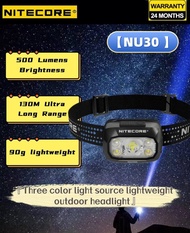 NITECORE NU30 Triple Output Headlamp 500Lumens, UHI LED , Rechargeable for Running Trekking
