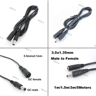 5.5x2.1mm Plug Connector 5V 2A 12V 5A 3.5x1.35mm Jack DC Female to Male Extension Cord Cable Power Supply Adapter Wire Line WB6