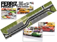 Paper Diorama Parkir Luas+Jalan Raya 1:64 Lanjutan (Paper Diorama Hotwheels Showroom, Parkir Luas+Ja