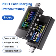 Kws-x1 Vôn kế kỹ thuật số 3.3-36V 0-12a Loại-C Điện áp 240W Thiết bị kiểm tra USB sạc nhanh kích hoạ