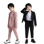 Pink Black Jacket Suit For Boys 2-11 Years Old 2pcs/3pcs