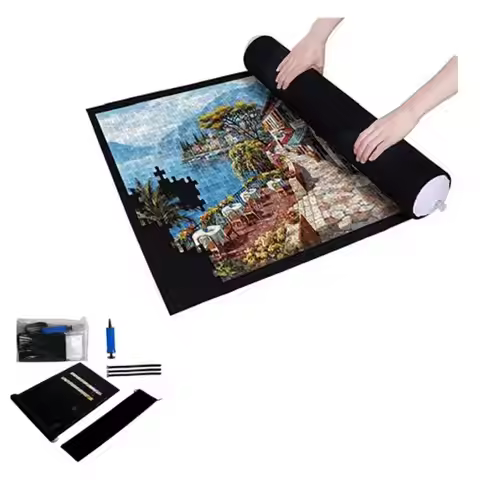 Puzzles Pad Jigsaw Roll Felt Mat Playmat Puzzles Blanket For Up To 1500 Pcs Puzzle Accessories New P