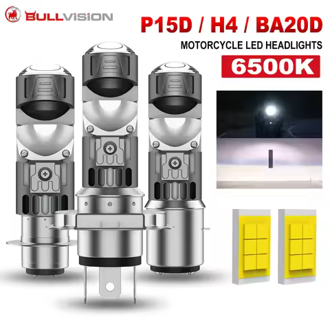1PC/2PCS P15D H4 BA20D LED Motorcycle Light Hi/Lo Beam Conversion Kit Motorbike ATV UTV Headlight 20
