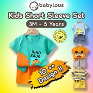 Baju Budak Lelaki Murah Kids Short Sleeve Clothes Set Tshirt Baju Baby Boy Girl Newborn Clothing Chi