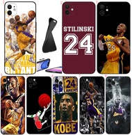 iPhone 15 16 17 Pro Max 16e 15 16 Plus R5 kobe bryant basketball Soft black phone case