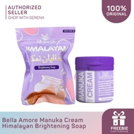 Bella Amore Manuka Cream 60ml Moisturizer + Himalayan Brightening Soap Set for Glowing Skin