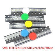 5 Values 100PCS/LOT Super  3528 1210 SMD LED Red/Green/Blue/Yellow/White 20pcs Each LED Diode 3.5*2.