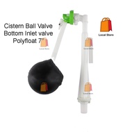 [ 1 UNIT ] Cistern Ball Valve Bottom Inlet valve with Polyfloat 7" bottom inlet