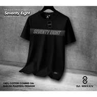 KATUN Seventy EIGHT Men's Black T-Shirt Men's Cotton T-Shirt Boxtext Logo Casual Top GFD202528