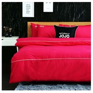 【NATURALLY JOJO】摩達客推薦-素色精梳棉床包組(標準雙人5*6.2尺)/ 亮麗桃/ 標準雙人5*6.2尺