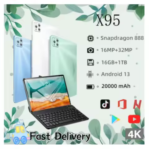 Hot sale X95 HD Android 5G Office 10.1-Inch Wifi Calling Tablet Dual SIM 2025 New Smart Tablet lapto