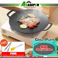 Camping BBQ Grill Pan Non Stick Outdoor BBQ Korean Grill Pan Camping Barbecue Griddle Pan Griddle Pa