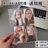 ·  ^ 10 cm High Transparent Loose-leaf Book Album Photocard Storage Card Page Four Palace Grid 6 Hol