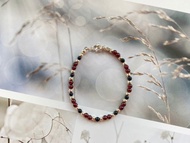 純銀手鍊 | 黃銅 | 石榴石 | 藍砂石