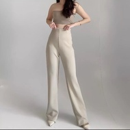 Fit And Flare Pants - Highwaist Flare Pants - Women's Semi Cutbray Culottes