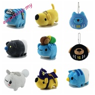 AUGUSTINA Bugcat Pendant, Multiple Style PP Cotton Bugcat Capoo Keychain, Lovely Blue Cat Toy Keyrin