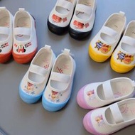 日單西松屋兒童方口帆布鞋卡通男女小中童幼兒園室內鞋子2-8歲