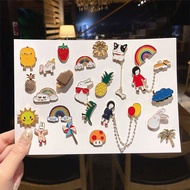 Badge Pin Cartoon  Kawaii korean Cute Enamel Pin clothes Pins