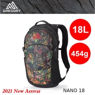 [Quick Outdoor] American GREGORY 111498 Nano 18L Multifunctional Leisure Backpack (Tropical Rainforest), Hiking Backpack, Campus School Bag, Sports Commuter