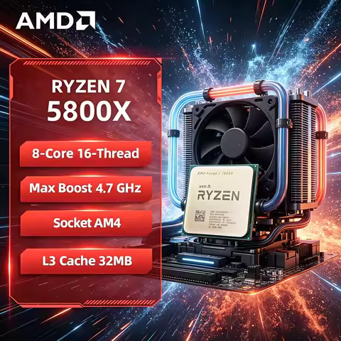 AMD Ryzen 7 5800X AMD R7 5800X CPU 8-Core 16-Thread 3.8GHz Unlocked Desktop Processor Socket AM4 Gam