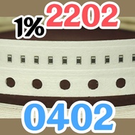 10pcs Chip resistor smd 2202 223 22K0 1% size 0402 1005 22Kohm 22K ohm 22 Kohm