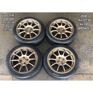 USED RIM ZE40 16 INCH WITH TYRE 205/45/16 FOR WIRA MYVI ALZA VIOS YARIS JAZZ CITY