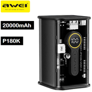 Awei P180K / P165K 20000mAh 10000mAh Powerbank 22.5W Fast Charging High Quality Safe Battery Translu
