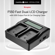 [KingMa] Smart Digital AC/DC LCD Display Dual Charger for SONY F550 / F750 / F960 / F970, FM50 / FM7