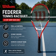 Wilson Federer Tennis Racquet Red White Grip 4 3/8 Original Used – Federer Tennis Racket