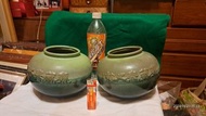 鶯歌陶瓷 ～ 甕藏春之梅珍藏 擺飾 / 陶甕 / 花器品相完整  一對廉讓 $800