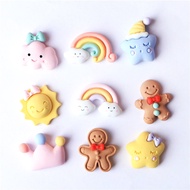 Cute Gingerbread Man Jibits for design Sun jibits Charm Five-pointed Star design Pink Crown Jibbits 