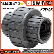 WATER MUR MOOR UNION THREAD AW POWER 1⁄2 3⁄4 1 IN INCH PVC THREAD SOCKET FITTING PIPE CONNECTION PLA
