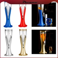 [Phenovo] Beer Tower Beverage Dispenser, Beer Pourer with Colorful Light, 3 L, Beer Dispenser with, 