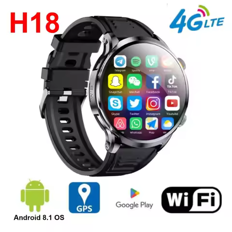 New H18 Smart Watch 4G Android 8.1 OS GPS WIFI SIM Card Smartwatch 1.95'' Large Spherical Screen HD