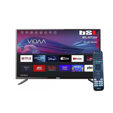 BSL-32T2SV VIDAA SMART TV 32 Inches | 720P HD, WiFi, RJ45, 3 HDMI Ports, 2 USB, Digital Tuner | Acce