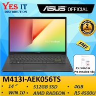 Asus VivoBook 14 M413I-AEK056TS 14'' FHD Laptop Indie Black ( R5 4500U, 4GB, 512GB SSD, ATI, W10, 2YW, HS ) FREE BAG