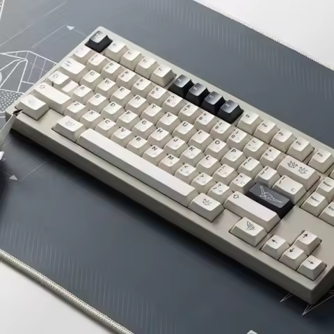 PBTfans Origami Keycap Set PBT Custom Keyboard Cap Glass Beads Skin-like Feel Cherry Profile KeyCap