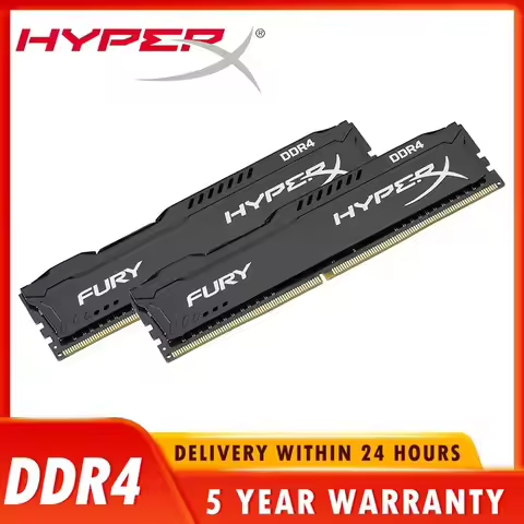 original HyperX Fury 8GB 16GB 32GB DDR4 3600MHz 3200MHz 2666MHz 2400MHz 2133MHz DRAM CL18 CL16 1.35V
