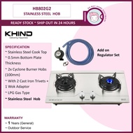 Khind/Meck Built In Stainless Steel/Glass Hob - HB802S2 HB802G2 MBHG202