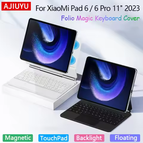 AJIUYU Magic Keyboard For XiaoMi Pad 6 11" 2023 Smart Case for Xiaomi Mi Pad 6 MIPad 6 Pro 11 inch T