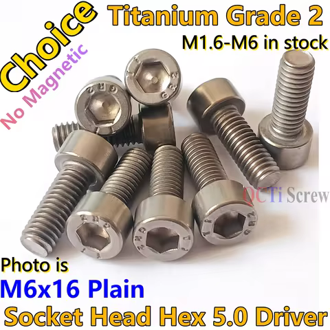 10pcs ISO 4762 M2.5 M3 Titanium Screw M3x3 M3x4 M3x5 M3x50 M3x45 M3x40 M3x6 M3x8 M3x10 M3x12 M3x14 M