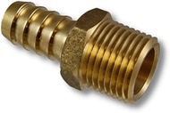 3/8" Hose x 1/4" NPTF Male Pipe Thread Brass Barb Connector Fitting | 102-0604C
